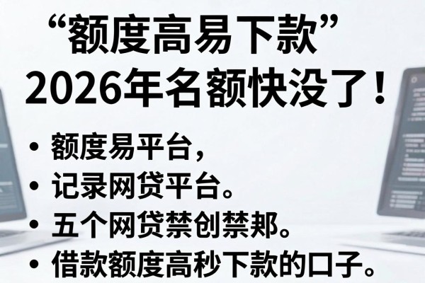 额度高易下款的网贷平台2026年名额快没了！记录五个借款额度高秒下款的口子