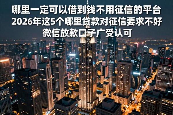 哪里一定可以借到钱不用征信的平台，2026年这5个哪里贷款对征信要求不高微信放款口子广受认可