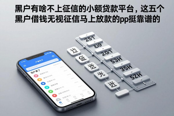 黑户有啥不上征信的小额贷款平台，这五个黑户借钱无视征信马上放款的app挺靠谱的