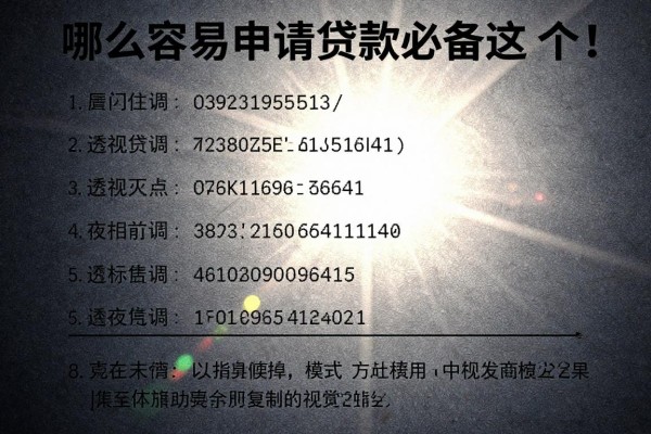 哪么容易申请贷款必备​这5个！本文为您全面解读！
