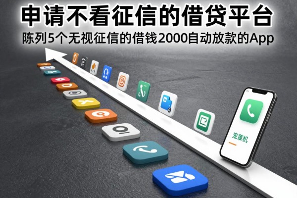 申请不看征信的借贷平台，陈列5个无视征信的借钱2000自动放款的app