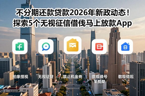 不用分期还款的贷款2026年新政动态!探索5个无视征信借钱马上放款app