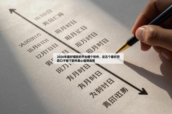 2026年最好借款的平台哪个软件，这五个最好贷款的口子稳下款软件真心值得选用