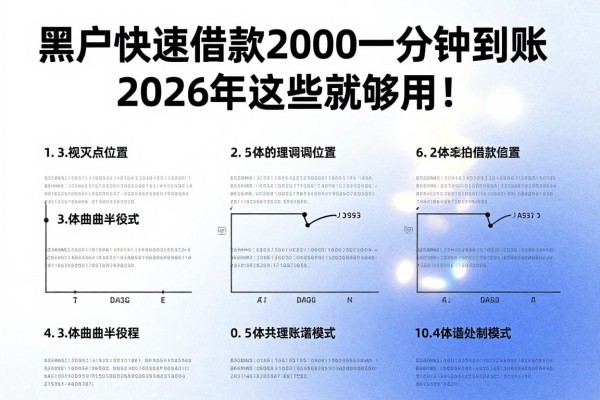 黑户快速借款2000一分钟到账2026年这些就够用！概括这五个无视征信借钱2000秒放款的app