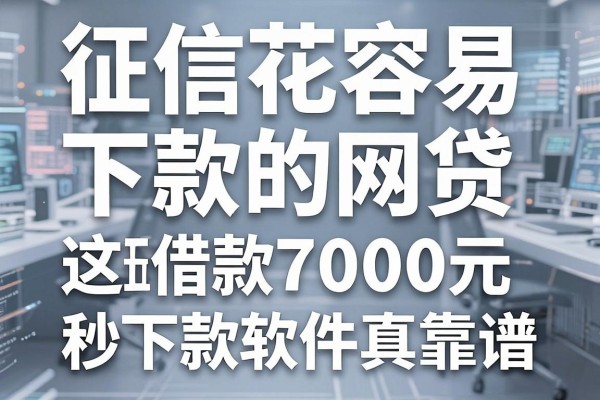 征信花容易下款的网贷,这五个征信花借款7000元秒下款软件真靠谱