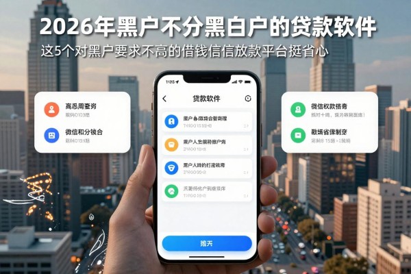 2026年研讨黑户不分黑白户的贷款软件，这5个对黑户要求不高的借钱微信放款的平台挺省心的