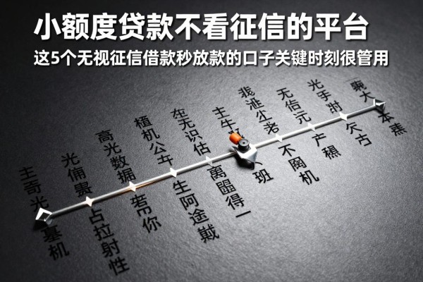 小额度贷款不看征信的平台，这5个无视征信借款秒放款的口子关键时刻很管用