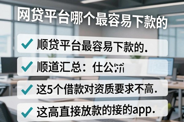 网贷平台哪个最容易下款的,顺道汇总这5个借款对资质要求不高直接放款的app