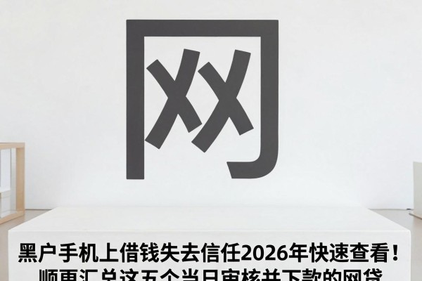 黑户手机上借钱失去信任2026年快速查看！顺便汇总这五个当日审核并下款的网贷