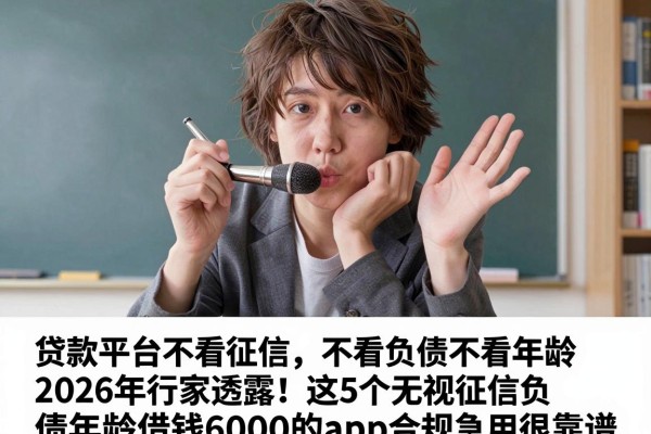 贷款平台不看征信,不看负债不看年龄2026年行家透露！这5个无视征信负债年龄借钱6000的app合规急用很靠谱