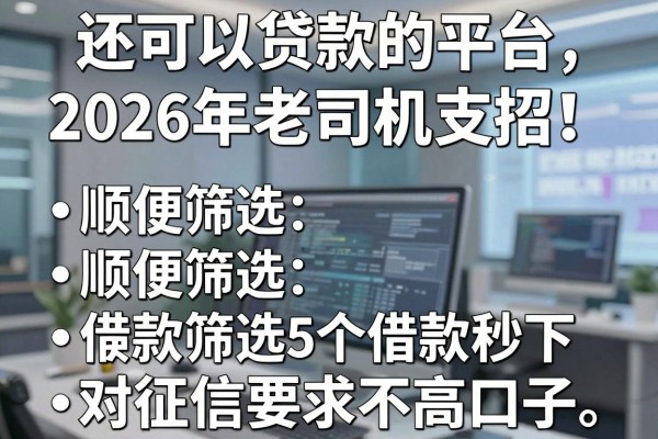 还可以贷款的平台2026年老司机支招！顺便筛选5个借款秒下对征信要求不高口子
