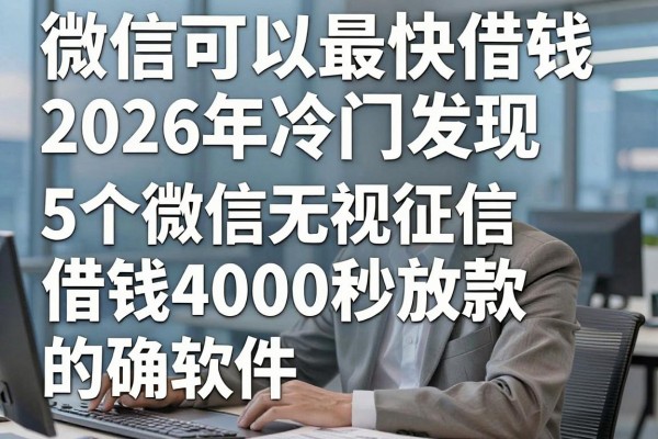 微信可以最快借钱的软件2026年冷门发现，这5个微信无视征信借钱4000秒放款的软件确实很高效
