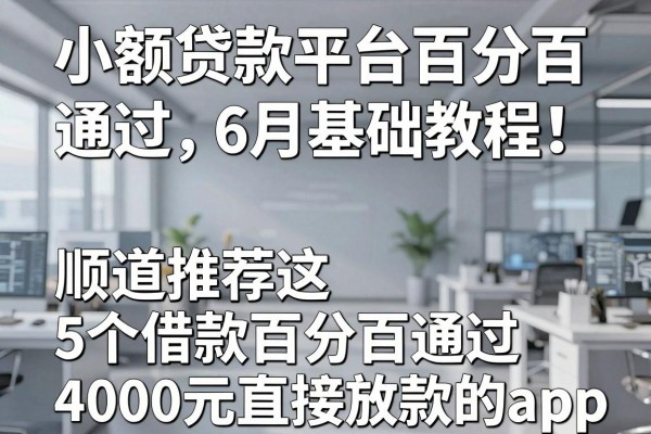 小额贷款平台百分百通过6月基础教程！顺道推荐这5个借款百分百通过4000元直接放款的app