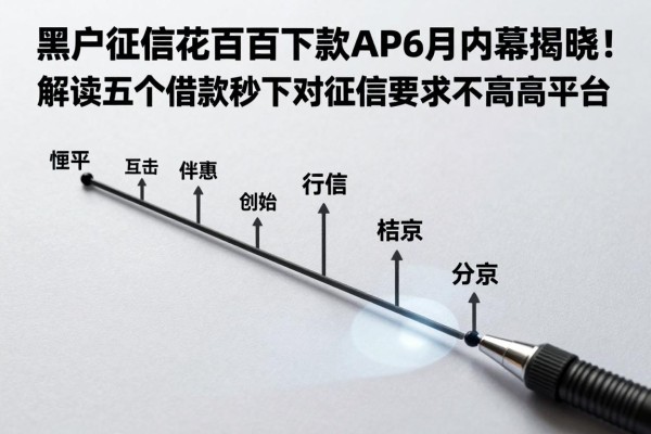 黑户征信花百分百下款APP6月内幕揭晓！解读五个借款秒下对征信要求不高的平台