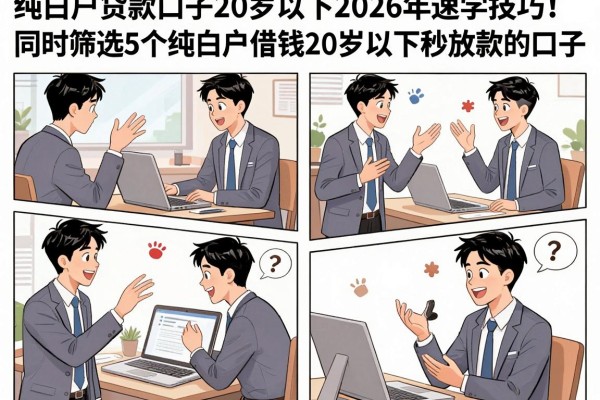 纯白户贷款口子20岁以下2026年速学技巧！同时筛选5个纯白户借钱20岁以下秒放款的口子
