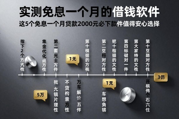 实测免息一个月的借钱软件，这5个免息一个月贷款2000元必下款的软件值得安心选择