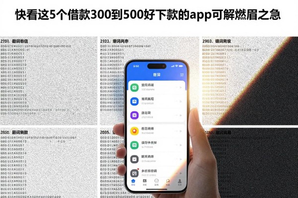 300到500的网贷，快看这5个借款300到500好下款的app可解燃眉之急