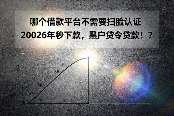 哪个借款平台不需要扫脸认证2026年秒下款的有挺多可选的范围！，本文细致推选​这五个黑户贷款口子！
