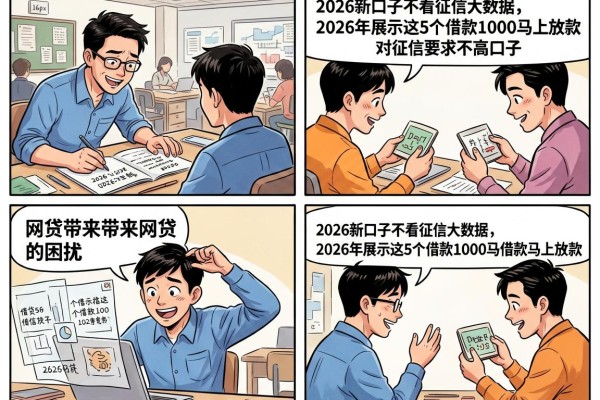 2026新口子不看征信大数据，2026年展示这5个借款1000马上放款对征信要求不高口子