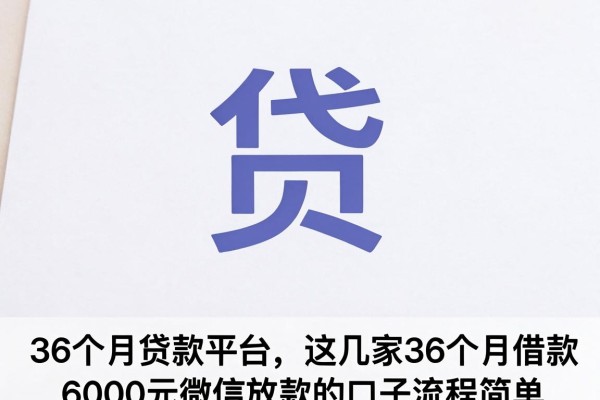 36个月贷款平台,这几家36个月借款6000元微信放款的口子流程简单