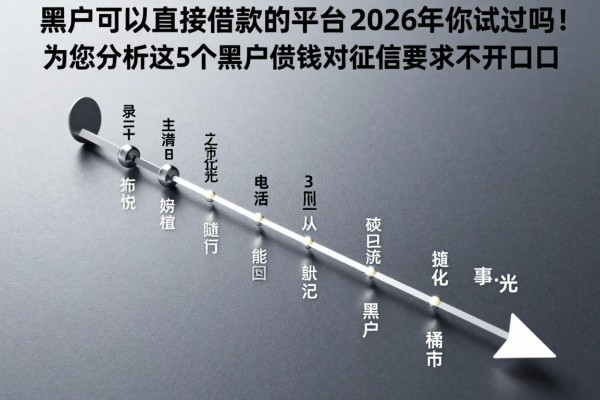 黑户可以直接借款的平台app2026年你试过吗！为您分析这5个黑户借钱对征信要求不高口子