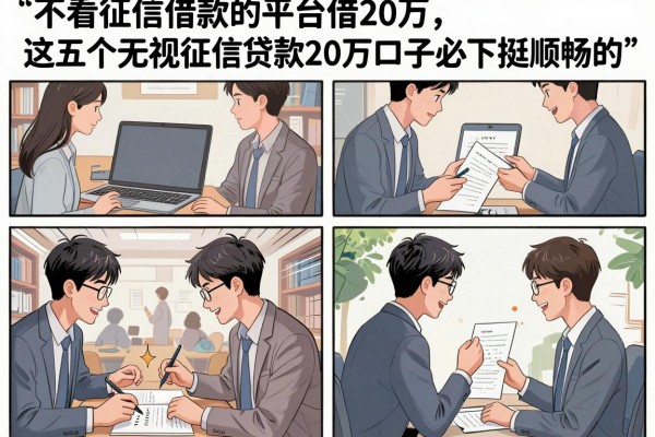 不看征信借款的平台借20万，这五个无视征信贷款20万口子必下挺顺畅的