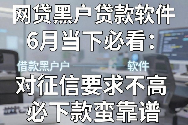 网贷黑户贷款软件6月当下必看，这五个借款黑户对征信要求不高必下款软件蛮靠谱