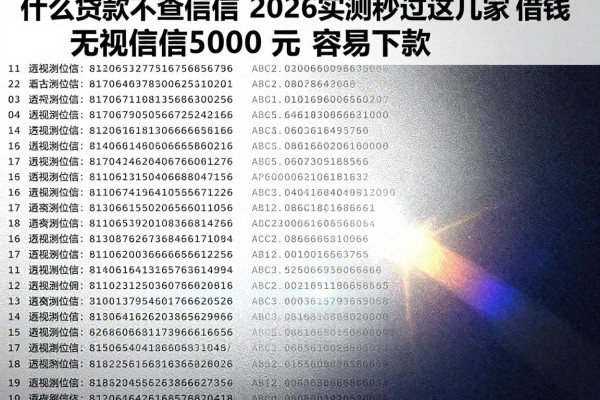 什么贷款不查授信，2026实测秒过这几家借钱无视授信5000元容易下款软件