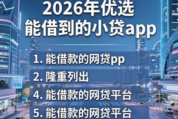 2026年优选​能借到的小贷app，隆重列出5个能借款的网贷平台