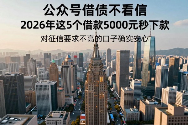 什么公众号借钱不看征信，2026年这5个借款5000元秒下款对征信要求不高的口子确实安心