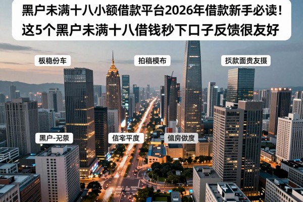 黑户未满十八小额借款平台2026年借款新手必读！这5个黑户未满十八借钱秒下口子反馈很友好