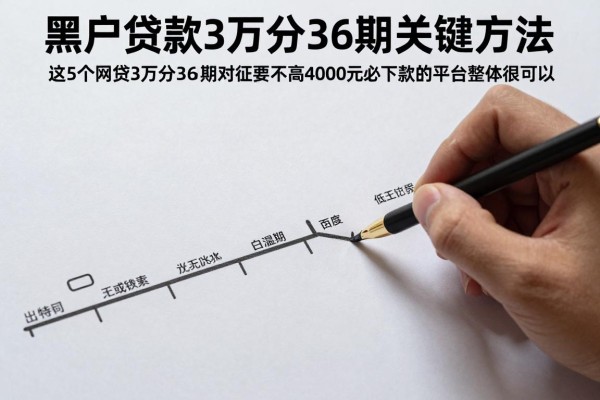 黑户贷款3万分36期关键方法，这5个网贷3万分36期对征信要求不高4000元必下款的平台整体很可以