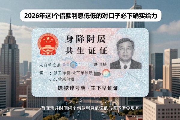 身份证贷款利息低低，2026年这5个借款利息低低的对口子必下确实给力