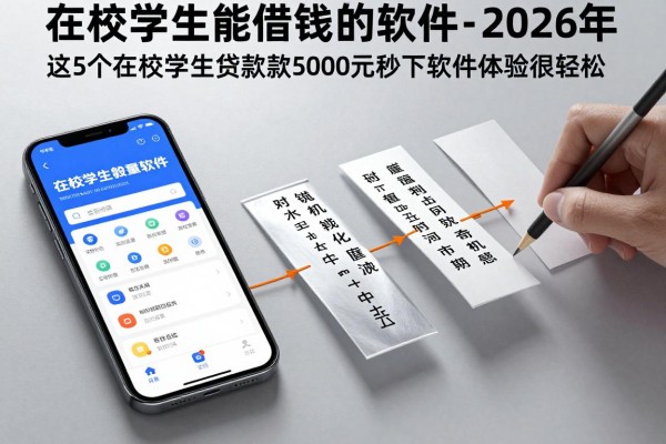 在校学生能借钱的软件，2026年这5个在校学生贷款5000元秒下软件体验很轻松
