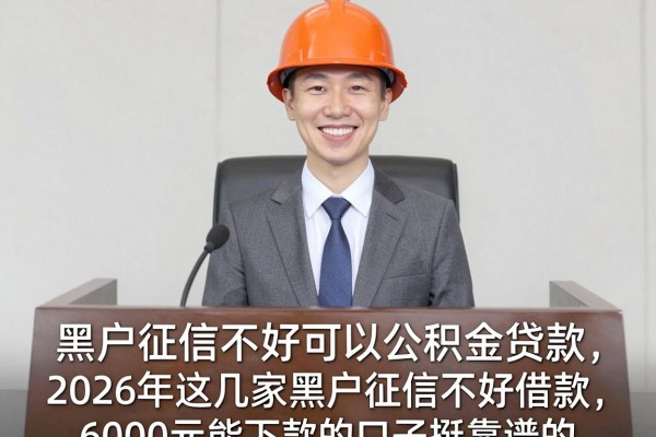黑户征信不好可以公积金贷款，2026年这几家黑户征信不好借款6000元能下款的口子挺靠谱的