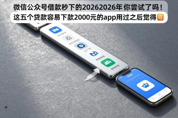 微信公众号借款秒下的20262026年你尝试了吗！这五个贷款容易下款2000元的app用过之后觉得可