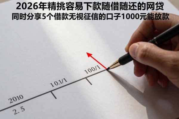 2026年精挑​容易下款随借随还的网贷，同时分享5个借款无视征信的口子1000元能放款