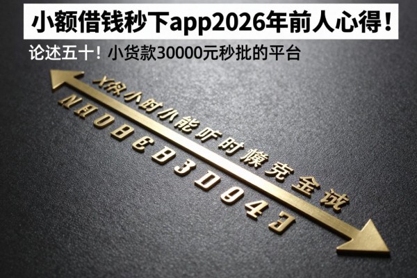 小额借钱秒下app2026年前人心得！论述五个小额贷款3000元秒批的平台