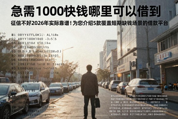 急需1000块钱哪里可以借到,征信不好2026年实际靠谱！为您介绍5款覆盖短期缺钱场景的借款平台