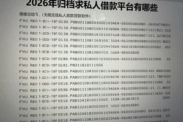 2026年归档求私人借款平台有哪些，顺便总结5个无视私人放款贷款的软件