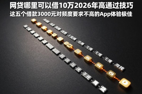 网贷哪里可以借10万2026年高通过技巧，这五个借款3000元对额度要求不高的app体验极佳