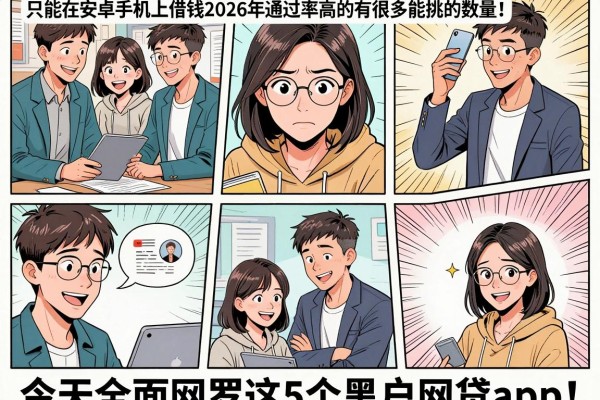 只能在安卓手机上借钱2026年通过率高的有很多能挑的数量！，今天全面网罗这5个黑户网贷app！