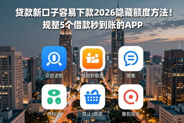 贷款新口子容易下款2026隐藏额度方法！规整5个借款秒到账的app