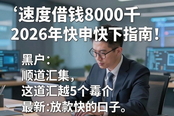 速度借钱8000千黑户2026年快申快下指南！顺道汇集这5个最新放款快的口子