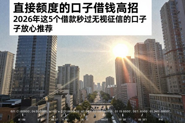 直接出额度的口子借钱高招，2026年这5个借款秒过无视征信的口子放心推荐
