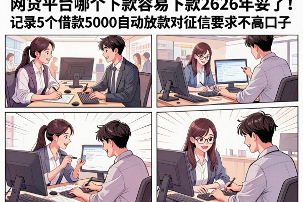 网贷平台哪个下款容易下款2026年妥了！记录5个借款5000自动放款对征信要求不高口子
