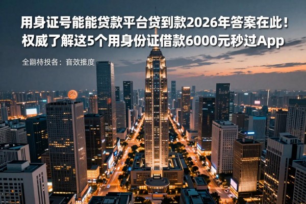 用身份证号能在贷款平台贷到款2026年答案在此！权威了解这5个用身份证借款6000元秒过app