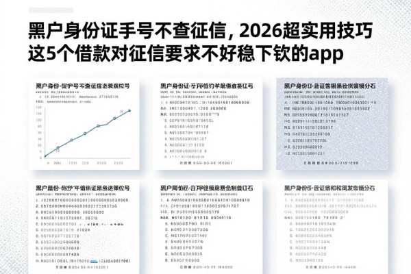 黑户身份证手机号不查征信,2026超实用技巧这5个借款对征信要求不高稳下款的app