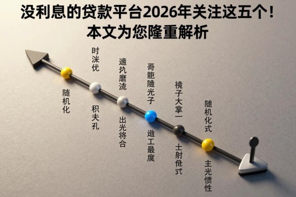 没利息的贷款平台2026年关注这五个！本文为您隆重解析！