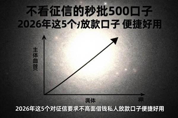 不看征信的秒批500口子，2026年这5个对征信要求不高的借钱私人放款口子便捷好用